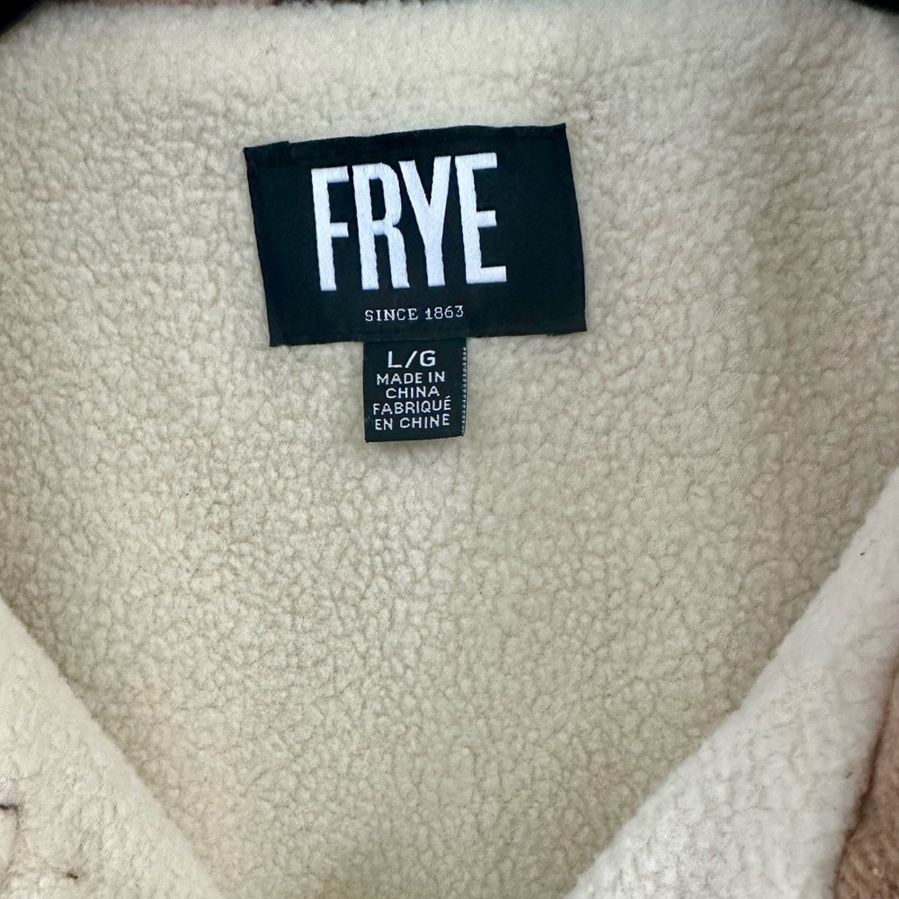 NWT Frye Women's Plaid Shirt Jacket - Brown and Cream - Picture 4 of 4